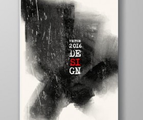 Ink paint cover brochures vector 13