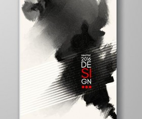 Ink paint cover brochures vector 15