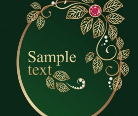 Jewel with green background vector