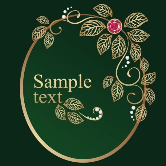 Jewel with green background vector