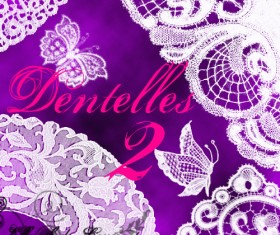 Lace with butterfly photoshop brushes