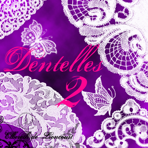 Lace with butterfly photoshop brushes