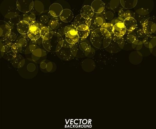 Light circle with yellow background vector