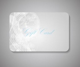 Light color gift card with abstract vector
