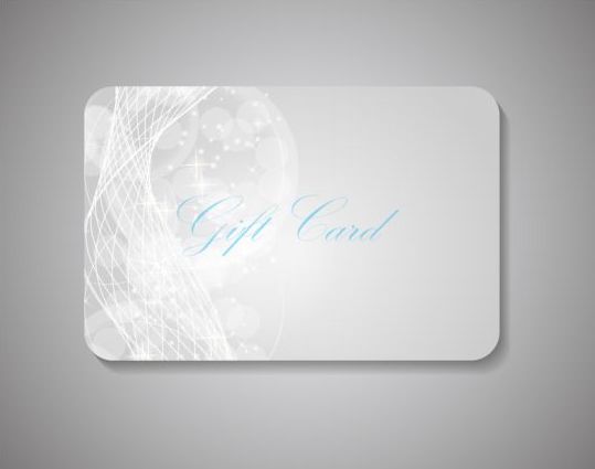 Light color gift card with abstract vector