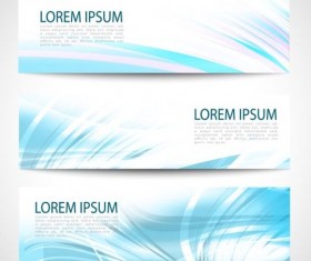 Linght blue wave banners design vector 01