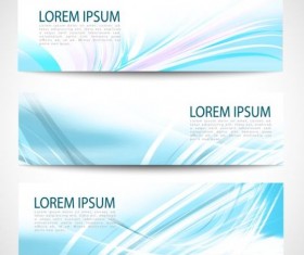 Linght blue wave banners design vector 02