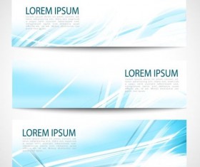 Linght blue wave banners design vector 03