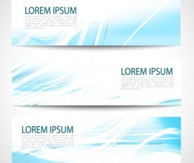 Linght blue wave banners design vector 05
