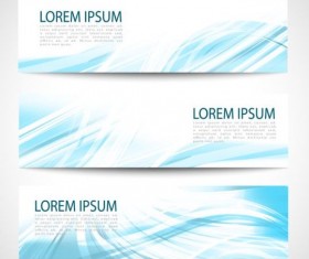 Linght blue wave banners design vector 06