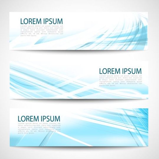 Linght blue wave banners design vector 07 free download