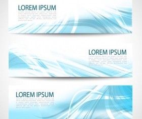 Linght blue wave banners design vector 08