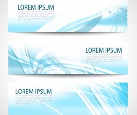 Linght blue wave banners design vector 09