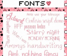 Love fonts set