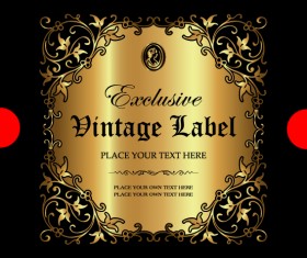 Luxury products gold labels vectors material 05