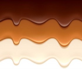 Melted chocolate background vector 01