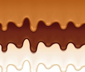 Melted chocolate background vector 03