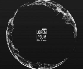 Mesh sphere concept background vector 01