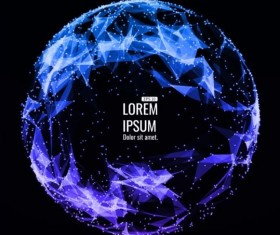 Mesh sphere concept background vector 02