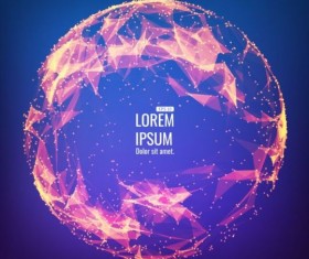Mesh sphere concept background vector 03
