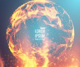 Mesh sphere concept background vector 04