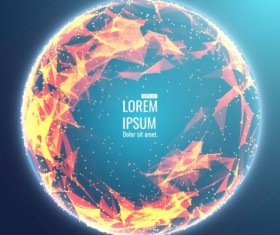 Mesh sphere concept background vector 05