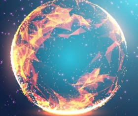Mesh sphere concept background vector 07