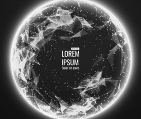 Mesh sphere concept background vector 10