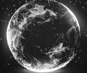 Mesh sphere concept background vector 11