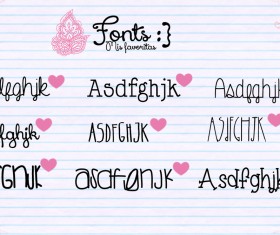 Miss fonts set