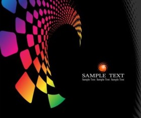 Multicolor halftone modern background vector 02