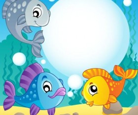 Oceans fish vecor design 01