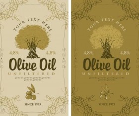 Olive oil retro background vectors