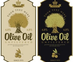 Olive oil vintage label sticker vector 01