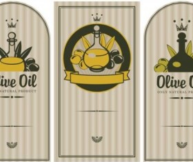 Olive oil vintage label sticker vector 04