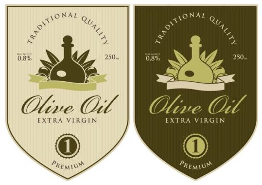 Olive oil vintage label sticker vector 05