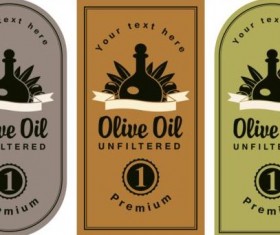 Olive oil vintage label sticker vector 06