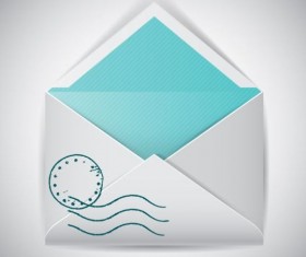 Open empty envelope vector