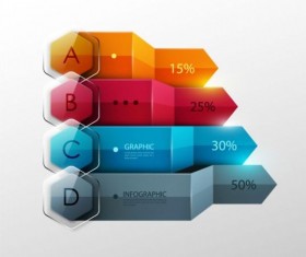 Options and number modern infographic vectors set 01