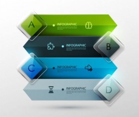 Options and number modern infographic vectors set 03