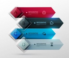 Options and number modern infographic vectors set 05