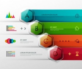 Options and number modern infographic vectors set 06
