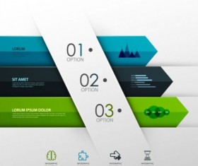 Options and number modern infographic vectors set 07