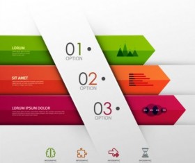 Options and number modern infographic vectors set 08