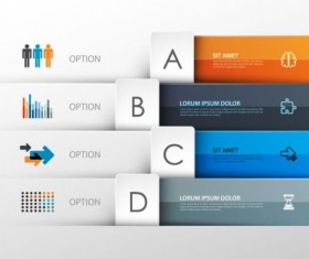 Options and number modern infographic vectors set 09