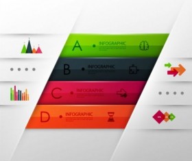 Options and number modern infographic vectors set 10