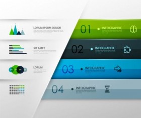 Options and number modern infographic vectors set 11
