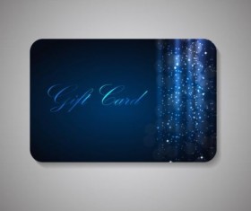 Ornate blue gift card vector