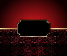 Ornate decor background with retro frame vectors 04