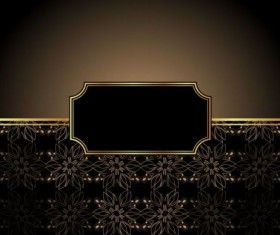 Ornate decor background with retro frame vectors 06